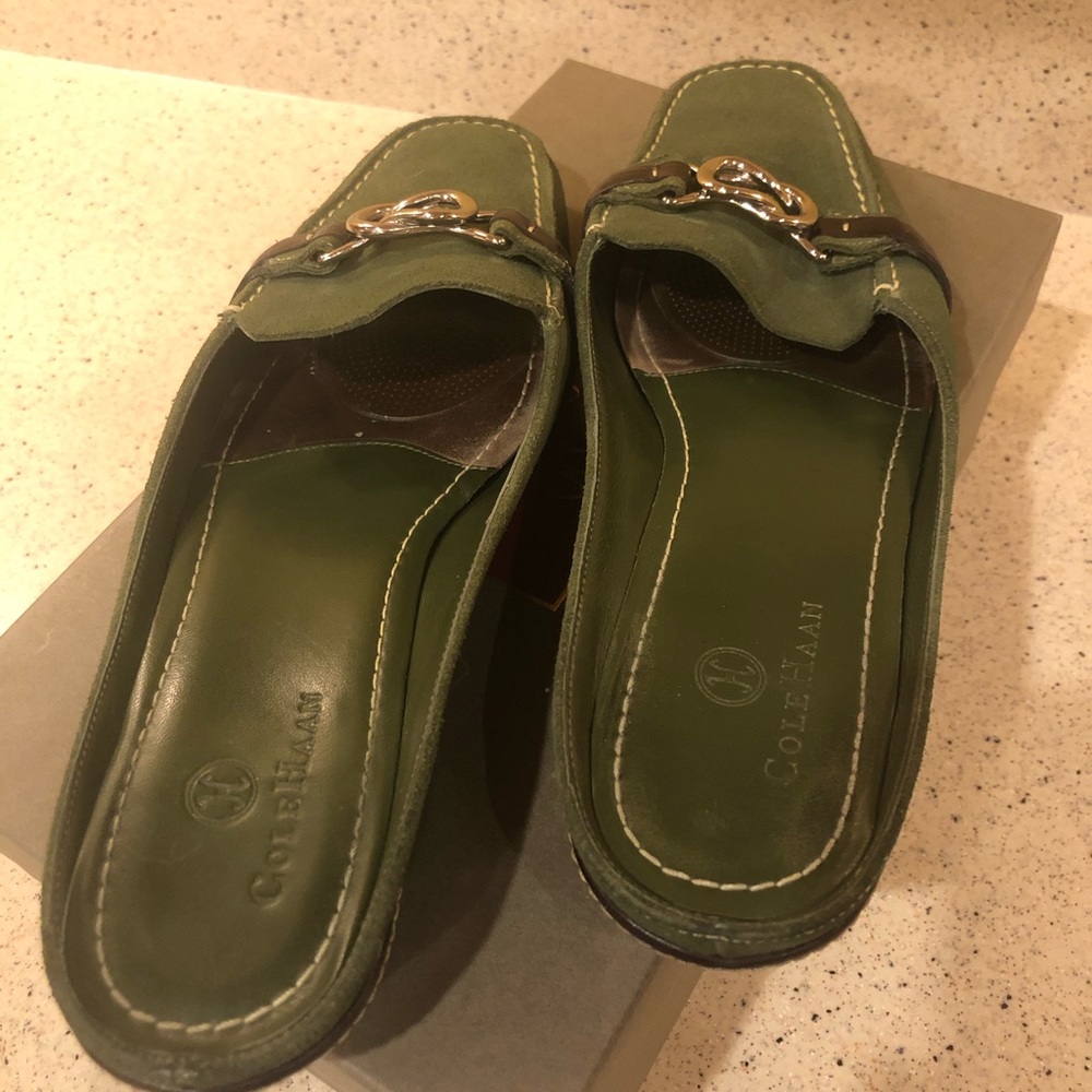 Green suede Cole Haan mules - Picture 6 of 6